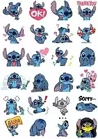 Наклейки с персонажами Lilo & Stitch No.3