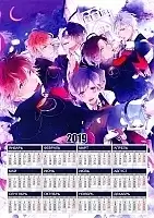 Календарь бумажный А3 на 2025 год Diabolik Lovers Sakamaki Family