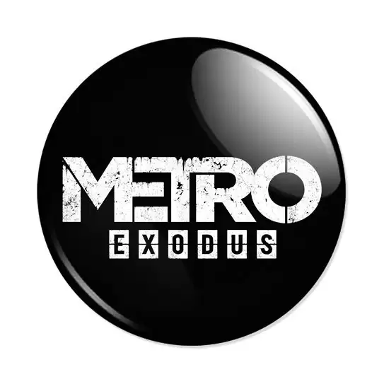���������� ������� ������ METRO Exodus logo �� ����� � ����� ����� / Metro