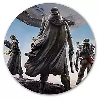 Коврик для мышки круглый Destiny 2 Warlock, Titan, Hunter