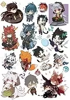 Наклейки Genshin Impact Chibi