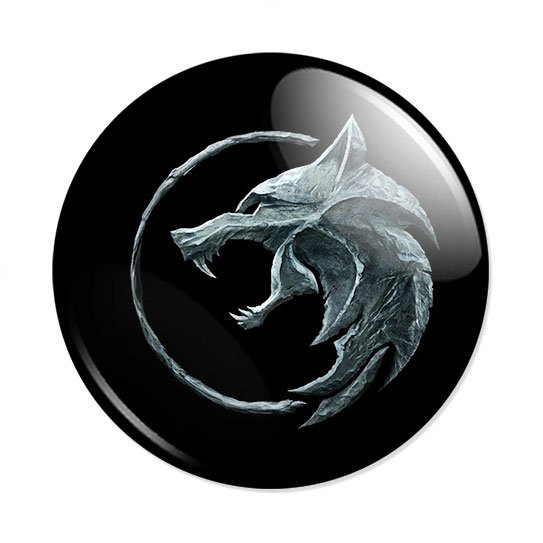 ���������� ������� ������ The Witcher Wolf Logo �� ����� � ����� ������� / The Witcher