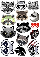 ������� ��������� Raccoons Faces