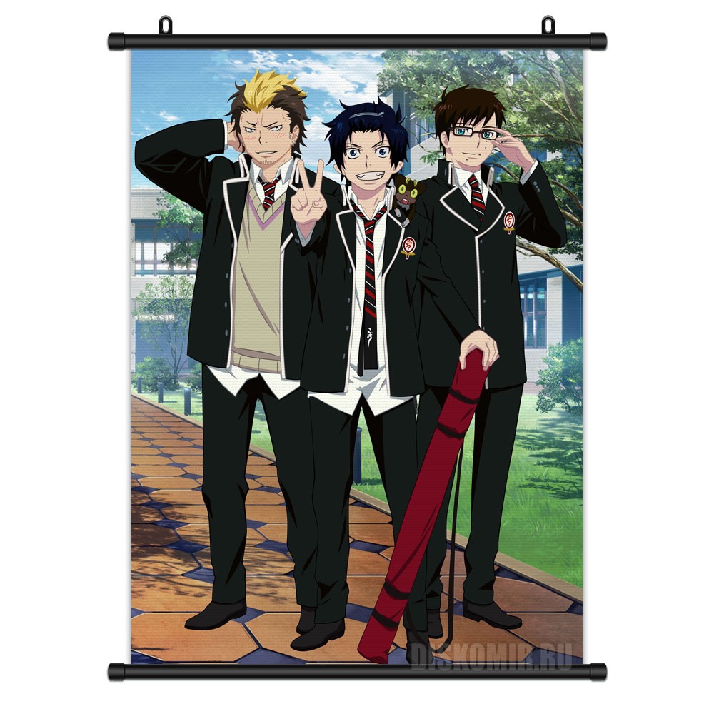    Ao no Exorcist Rin Okumura, Yukio Okumura, Ryuji Suguro, Kuro       / Ao no Exorcist / Blue Exorcist