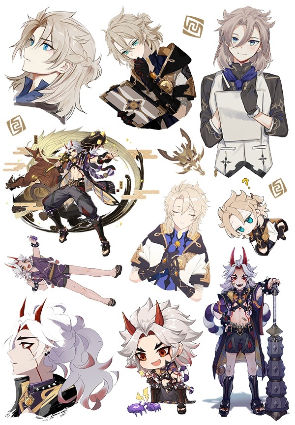 ������� Genshin Impact / Albedo & Arataki Itto