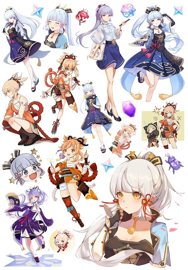 �������� Genshin Impact / Kamisato Ayaka & Yoimiya