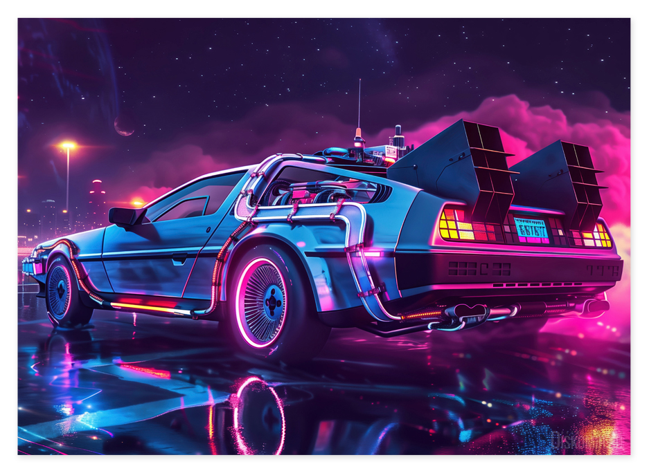 ������ �������� ����� � ������� / DeLorean Digital art