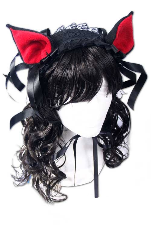 ���������� ������� ���� Dark Sweet Kitty Lolita Headpiece (red/black) �� ����� � ����� 