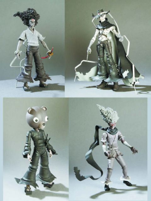 ���������� ������� Afro Samurai Action Figure (Set of 4) �� ����� � ����� ����������� / Afro Samurai