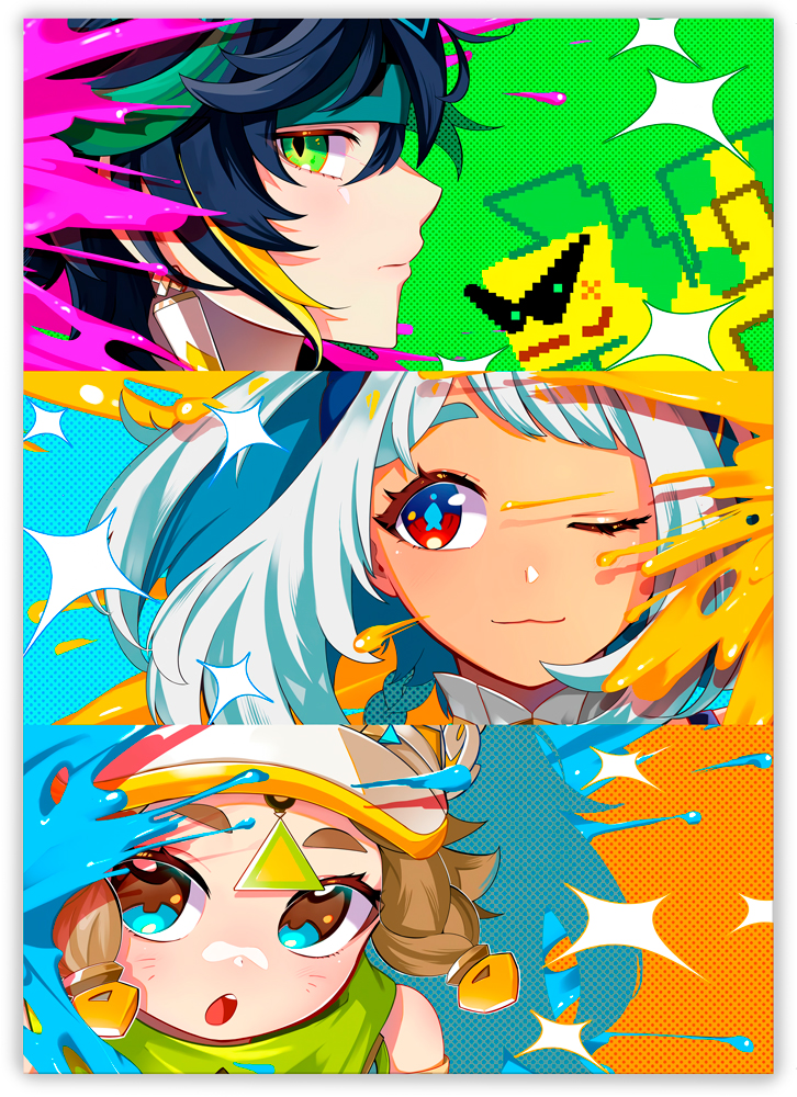 ������ �������� Genshin Impact - Kinich, Mualani, Kachina