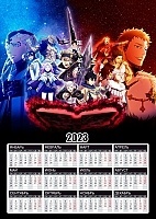 Календарь бумажный А3 на 2024 год Черный клевер