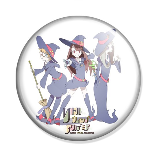 ���������� ������� ������ Little Witch Academia Atsuko, Lotte, Sucy & logo �� ����� � ����� �������� ��������� / Little Witch Academia