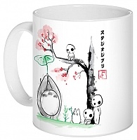  Sumi-e Mononoke Hime  Totoro - Growing trees