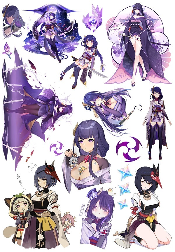 ������� Genshin Impact / Raiden Shogun & Kujou Sara