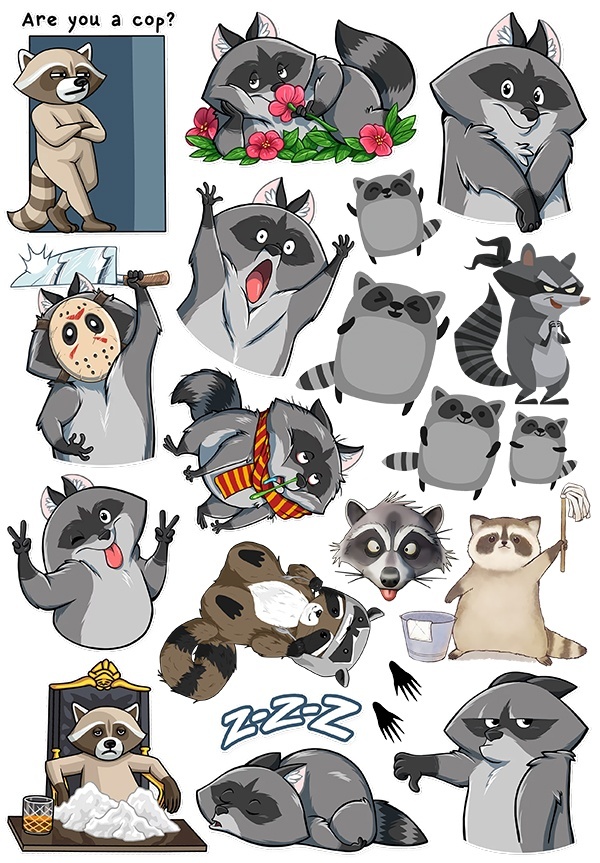 ������� ��������� Funny Raccoons