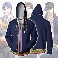 Посмотреть маленькое фото Толстовка 3D с полной запечаткой JoJo's Bizarre Adventure Joutarou Kuujou Фотография маленькая Толстовка 3D с полной запечаткой JoJo's Bizarre Adventure Joutarou Kuujou из аниме Невероятные приключения Джоджо / JoJo's Bizarre Adventure / JoJo no Kimyou na Bouken