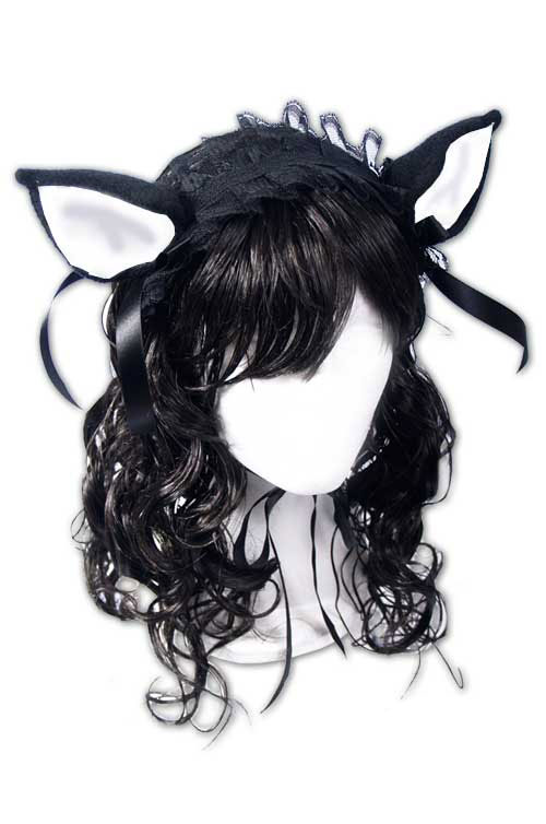 ���������� ������� ���� Dark Sweet Kitty Lolita Headpiece (black/white) �� ����� � ����� 