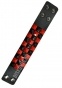  Leather Black/Red Pyramid Bracelet